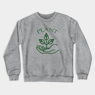 Plant Peace - Vintage Anti-War Political Button Crewneck Sweatshirt